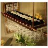 Stylish Simplicity Stylish Simplicity Down Wine Rack Vintage Wrought Iron Minimalist Style Multi-Functional Creative Display Wine Rack -Restauran
