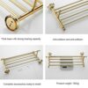 HIGOH Towel Racks,Bathroom Towel Rack Wall Mounted Towel Holder,All Copper European Towel Rack,Jade Bath Towel Holder with Towel Bar,Bathroom Har
