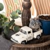 Huray Rayho Coffee Decor for Coffee Bar Metal Truck with Coffee Beans Burlap Sack Vintage Pickup Farmhouse Coffee Station Tabletop Tiered Tray De