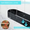 Black Towel Holder | Stylish Bathroom Towel Rail | Self adhesive and wall mounted | 30cm or 12 inches in length | Stainless Steel Towel Rail Wall