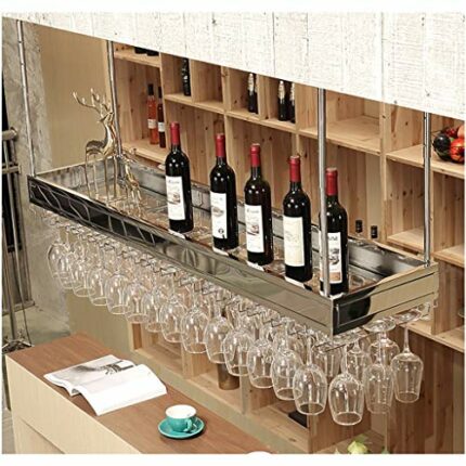 Stylish Simplicity Industrial Stylish Simplicity Down Wine Glass Holder Stainless Steel Metal Retro Stylish Simplicity Glass Wine Glass Goblet Bo