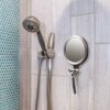 Fogless Shower Mirror,Fogless Shaving Mirror,Fog Free shaving mirror with 3 Strong Suction Cup and Razor Hook,Anti fog Shatterproof Small Mirror