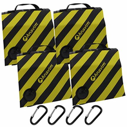 Anavim Heavy Duty Water Weight Bag Saddle Design 4 Pack Photo Video Studio Stand, Backyard, Outdoor Patio, Sports, RV Awning (Yellow)