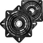 2Pack 10Inch Bar Stool Swivel Plate Heavy Duty, Chair Swivel Base with Solid Ring of Ball Bearings, 600lbs Capacity Replacement Swivel Seat Parts