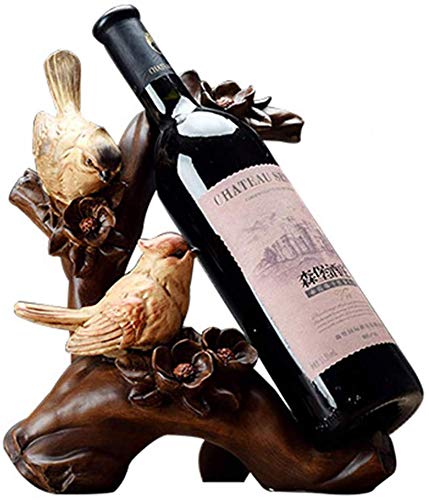 PIBM Stylish Simplicity Wine Racks Free Standing Little Bird Decor,Vintage Decoration Statues,Creative Living Room Decoration Figurine,Suitable f