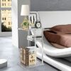 KSacry Acrylic Side Table/End Table, Small Nightstand/Bedside Table,3-Tier Storage Shelf C-Shape, Sofa Table Home Accent Table 15.75" L x 11.81"