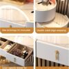 baceyiove Dressing Table,Dressing Table with LED Lights Mirror White/PinkModern Bedroom Furniture Dressing TableDressing Table,with Mirror and St