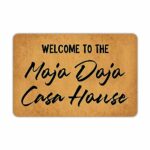 Welcome to The Mojo Dojo Casa House Entrance Door Mat Funny Welcome Rubber Non Slip Backing Mat for Indoor Outdoor 23.6 in(W) X 15.7 in(L)