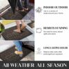 Yimobra Welcome Front Door Mat Outdoor, Heavy Duty Durable Non Slip Doormats, Rubber Backing, Low-Profile Entrance Rugs, Absorbent Resist Dirt, E