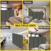 4 Panel Privacy Screen Room Dividers 6FT Portable Office Wall Divider for Rooms Separator 110"x20"x71", Grey