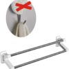 Bathroom, Stainless Steel Double Pole Towel Holder, Wall Mounted Towel Rack, Durable Bathroom Towel Rail Bar Modern Minimalist Creative Towel Rac