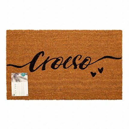 LP Doormats - welsh Croeso coir door mat - nonslip doormat - large Welsh welcome Croeso doormat size 75 x 45cm - indoor door mat - outdoor shelte