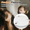 Sporgo 30 × Magnifying Mirror, Travel Cosmetic Mirror, Portable Magnifying Mirror with 3 Suction Cups, Diameter 162 mm Enlarged Cosmetic Mirror f