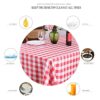 ZeriTlolen 3 Pack 108" X 54" Red Checkered Premium Disposable Plastic Tablecloth for 8ft Long Rectangle Tables, Waterproof Table Covers for Birth