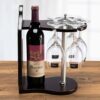 NEOCHY Retro Wine Rack Goblet Wine Cup Holder Bar Wine Bottle Display Rack Home Decoration Craft Supplies