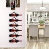 AUXPhome Wall Mounted Wine Rack Wine Bottle Rack Holder Storage Organizer with Rubber Protection（No Scratches）- Home & Kitchen Décor - Pack of 6
