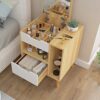 BVDSG Nordic Dressing Table with Drawer Wood Dresser Nightstand Bedroom Furniture Mini Bedside Table Wedding Furniture