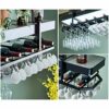Stylish Simplicity Ceiling Wine Rack Vintage Wrought Iron Metal Glass Wine Cup Holder Stylish Simplicity Down Home Goblet Holder Living Room Disp
