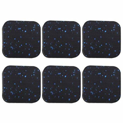 6Pcs Treadmill Mats High Density Thickened Black Blue Dot Home Anti-Vibration Sound Insulation Floor Exercise Equipment Pads