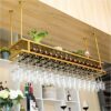 Stylish Simplicity Wine Rack, Vintage Wrought Iron Wine Rack, Creative Display Stand, Ceiling Wine Rack, Restaurant Kitchen Bar Decoration Adjust