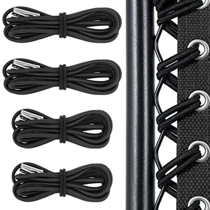 Yiezio Replacement Cords for Zero Gravity Chair(4 Cords), Universal Replacement Laces Zero Gravity Patio Recliner Repair Tool Nylon Stretch Cord