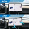 Hansshow Screen Rotating Holder for Tesla Model 3 Model Y 2017-2023, GPS Navigation Mobile Display Center Control Touch Screen Rotating Holder Ki