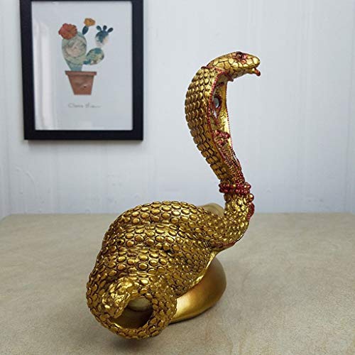 SCKTFS King Wine Rack,European Decorations Gift,Ornaments Resin Craft color Gold