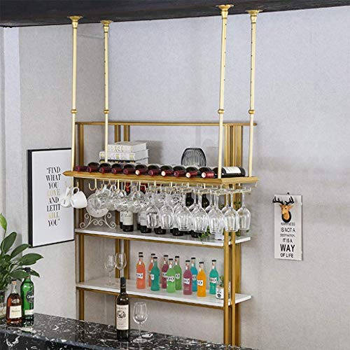 EYLINK Wine Racks,Ceiling Wine Rack Hanging Wine Glass Rack Wine Cup Holder Goblet Bottle Rack Glass Rack Stemware Racks Vintage Style Decoration