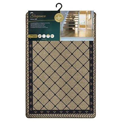 JVL Elegance Door Mat 50 x 75 cm, Diamond, 01-240, Beige