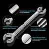 DURATECH Flare Nut Spanner Set, Double End Open Ring Spanner Set, Brake Line Spanner Wrench Set, Metric, 3-Piece, 10x12mm, 13x14mm, 15x17mm, with
