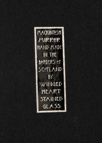 Decorative Stained Glass Mirror in a Glasgow Art School Rosebud Design in Pink