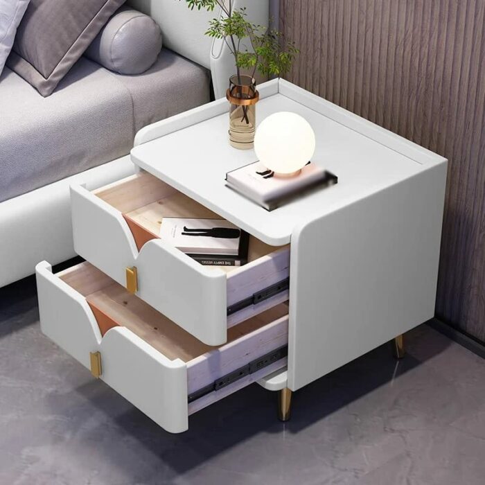 JJZXD Chevet Intelligente Avec Chargement Sans fil Armoire D'appoint Avec Tiroirs Tables Chevet LED Multifonctions