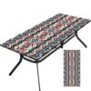 Tablecloth for Folding Table, boho Picnic Table Cover, Waterproof Fitted Table Covers for 6 Foot Tables, Elastic Rim Plastic Table Cover for Picn