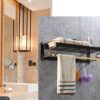 Stainless Steel Towel Rack Wall Mounted Bathroom，Bath Towel Bar Towel Rack Classic Wall-mounted Stainless Steel Bathroom Towel Rack