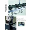 Stylish Simplicity Ceiling Wine Rack Vintage Wrought Iron Metal Glass Wine Cup Holder Stylish Simplicity Down Home Goblet Holder Living Room Disp