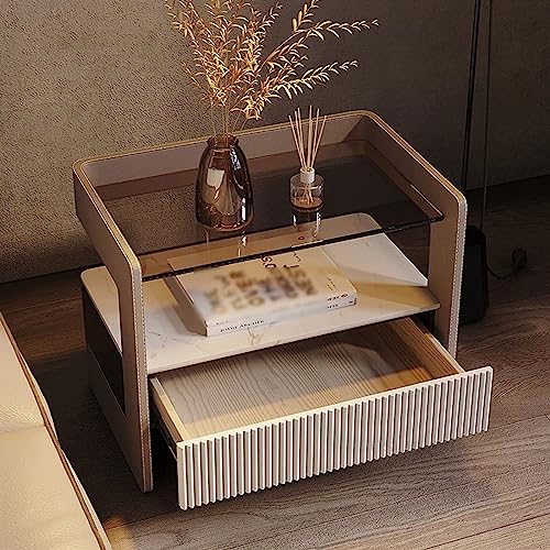Leather Cloakroom Drawer Nightstands Creative Household Furniture Bedside Tables Simple Modern Study Smart Storage Cabinets