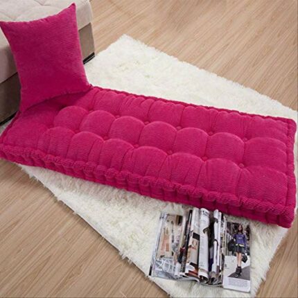 ASDF Garden Furniture Pad, Outdoor/indoor Water Thicken 2 Seater Bench And Patio Furniture Pad Cushion 55x150cm pink-7