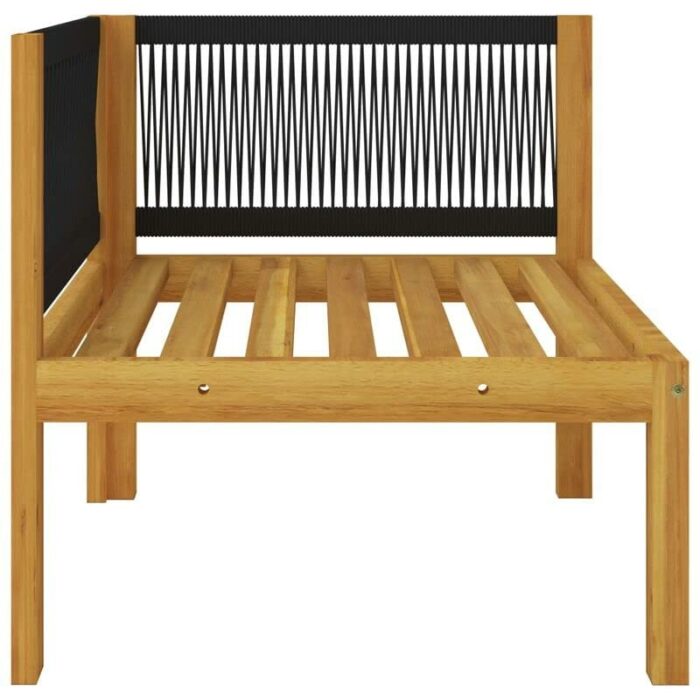 TJLSS Garden Furniture 6 Pcs with Cushions Cream Solid Acacia Wood Garden Furniture Set (Color : A, Size : Taille unique)