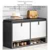 Changing Shoes Stool Simple Household Entryway Wearing Shoe Stool with Soft Cushion Bench Storage Stool for Living Room Bedroom Storage Bench 100