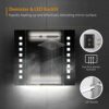 Quavikey® Bathroom Mirror Cabinet with Lights and Shaver Socket LED Illuminated Cabinet Wall Mounted with Shelf and Anti Fog Cubes Light 650 x 60