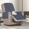 Muross Reversible Recliner Chair Protector, Waterproof Furniture Protector Slip, Nonslip Recliner Cover 1 Seater Chair Sofa Slipcover Armchair Fu