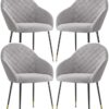 dining chair Business Dining Chairs Set Office Reception Chairs Dining Chair Set of 4 Lovely Bedroom Flannel Fabric Makeup Chair Wrought Iron Fee