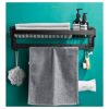 HIGOH Towel Racks,Bathroom Towel Rack Wall Mounted Towel Holder,Nail or Nail Free Towel Rack Shelf,Bathroom Alumibathroom Shelf Accessories,Wall