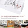 SOLEJAZZ Bedside Shelf for Bed, Foldable Bunk Bed Shelf Clip On Nightstand Tray College Dorm Room Table Caddy with Cup & Cord Holder for Top Bunk