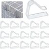 20 Pcs Plastic Tablecloth Clips, Transparent Plastic Table Cloth Hold Down Clips Table Cloth Holder, Clear Tablecloth Cover Clamp for Christmas H
