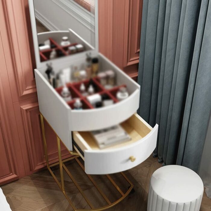 NXYDD Dressing Table Small Bedroom Bedside Table Dressing Table Mini Removable Small