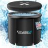 Explore Ice Bath Tub for Athletes [Improved Model] - Extra Large Cold Tub, Premium Cold Plunge Tub Outdoor, Portable Ice Bath, Ice Barrel Cold Th