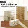 ANTBOX Portable Shoe Rack Organizer for Closet Entryway, Stackable Sneaker Storage Shoe Cabinet with Magnetic Clear Door, Large Plastic Storage c