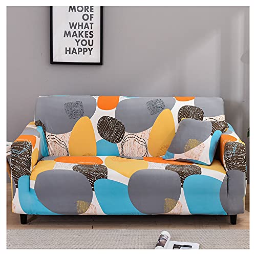 Hggzeg Sofa Cover, High Stretch Elastic Fabric 1 2 3 Seater Sofa Slipcover Chair Printed Couch Cover Non Slip Furniture Protector Cover, Machine