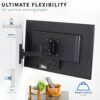 VIVO Full Motion Wall Mount for up to 27 inch LCD LED TV and Computer Monitor Screens, Tilt and Swivel Bracket with Max 100x100mm VESA, Black, MO